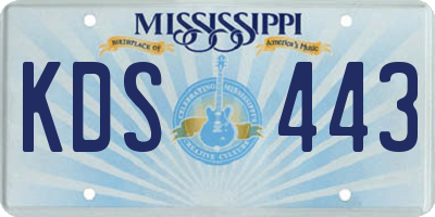 MS license plate KDS443