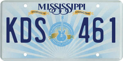 MS license plate KDS461