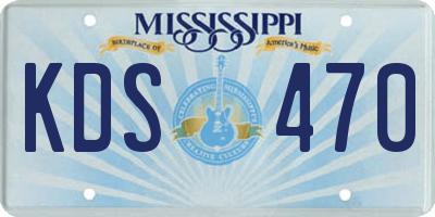 MS license plate KDS470