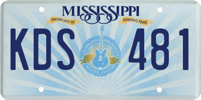 MS license plate KDS481