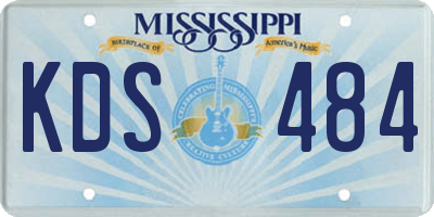 MS license plate KDS484