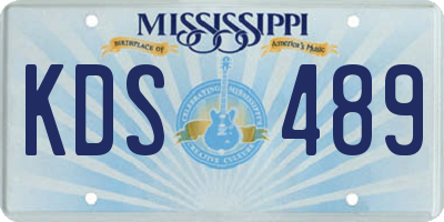 MS license plate KDS489