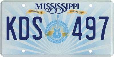 MS license plate KDS497