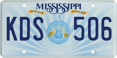 MS license plate KDS506