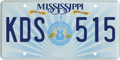MS license plate KDS515