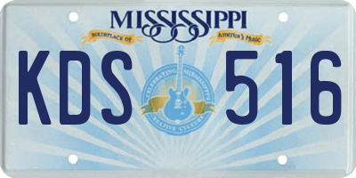 MS license plate KDS516