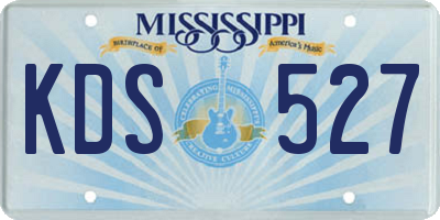 MS license plate KDS527