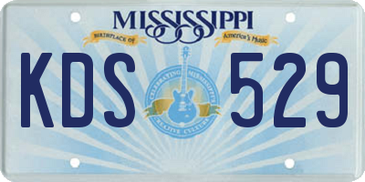 MS license plate KDS529