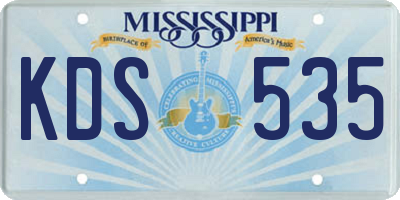 MS license plate KDS535
