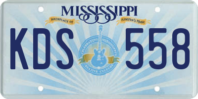 MS license plate KDS558