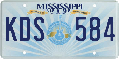 MS license plate KDS584