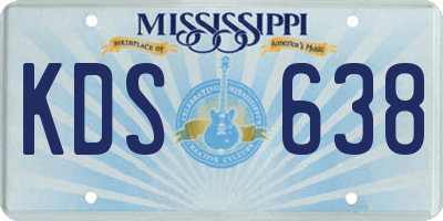 MS license plate KDS638