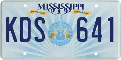MS license plate KDS641