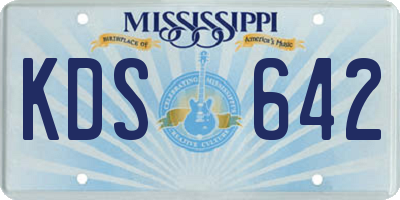 MS license plate KDS642