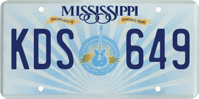 MS license plate KDS649