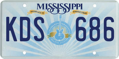 MS license plate KDS686