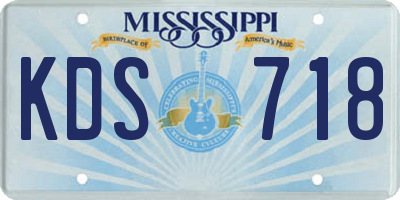 MS license plate KDS718