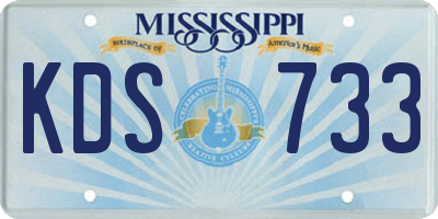 MS license plate KDS733
