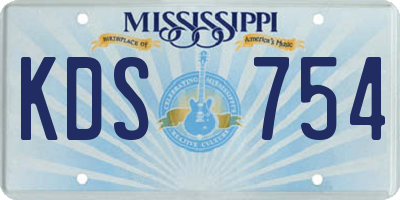 MS license plate KDS754