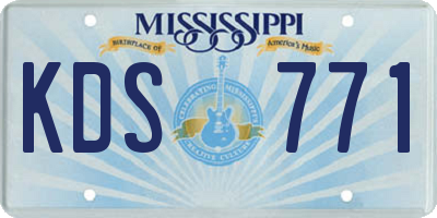 MS license plate KDS771