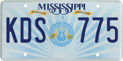 MS license plate KDS775