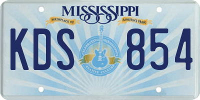 MS license plate KDS854