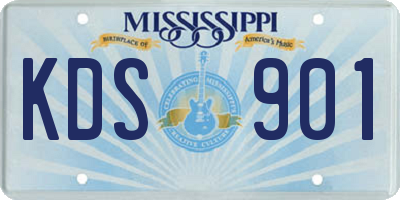 MS license plate KDS901