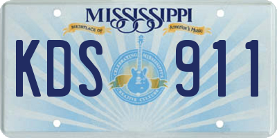 MS license plate KDS911