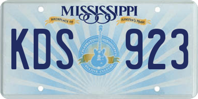 MS license plate KDS923