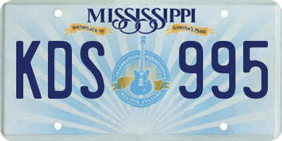 MS license plate KDS995