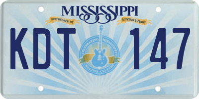 MS license plate KDT147