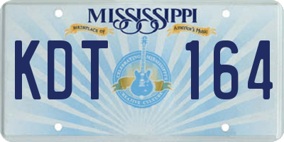 MS license plate KDT164