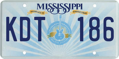 MS license plate KDT186