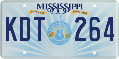 MS license plate KDT264