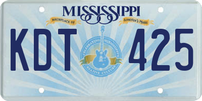 MS license plate KDT425