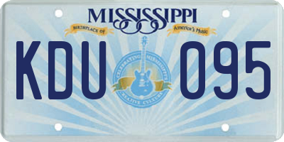 MS license plate KDU095