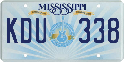 MS license plate KDU338