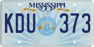 MS license plate KDU373