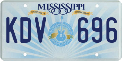 MS license plate KDV696