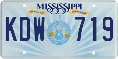 MS license plate KDW719