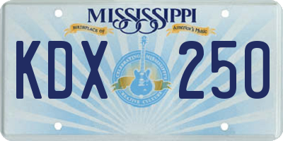MS license plate KDX250