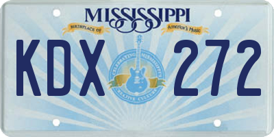 MS license plate KDX272