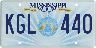 MS license plate KGL440