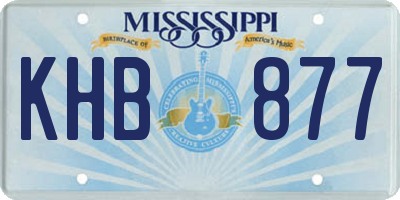 MS license plate KHB877