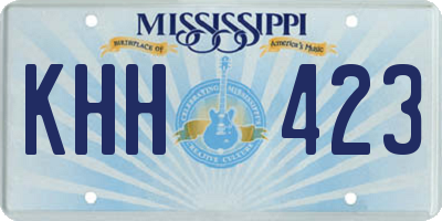 MS license plate KHH423