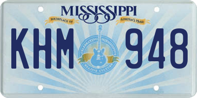 MS license plate KHM948