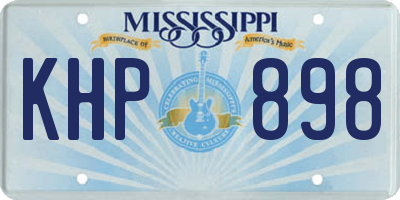 MS license plate KHP898