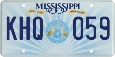 MS license plate KHQ059