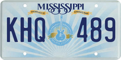 MS license plate KHQ489