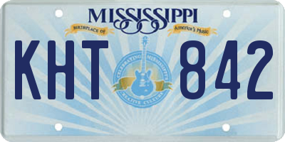 MS license plate KHT842